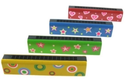 Simply for Kids Houten Mondharmonica – Vrolijk Gekleurd Speelgoed – Vanaf 4 Jaar
