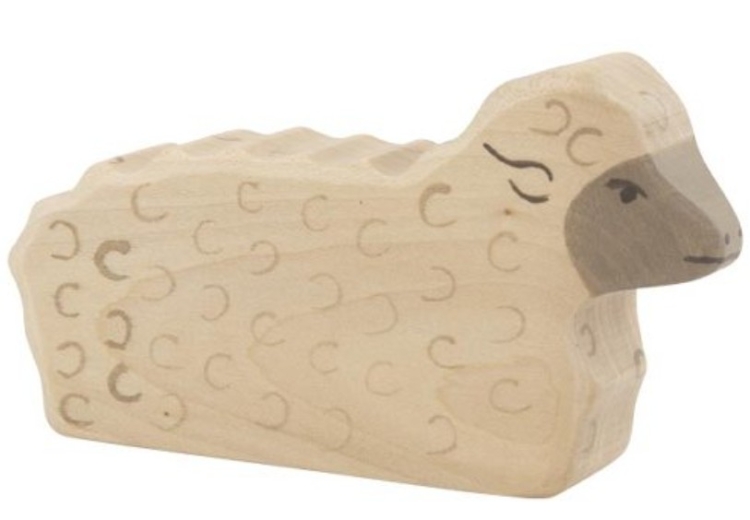 Holztiger Schaap liggend – Houten Speelfiguur – vanaf 3 jaar