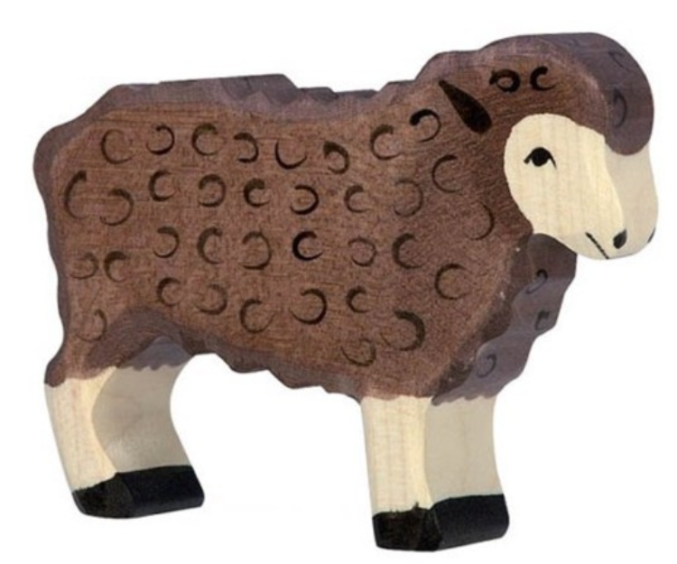 Holztiger Schaap bruin – Houten Speelfiguur – vanaf 3 jaar
