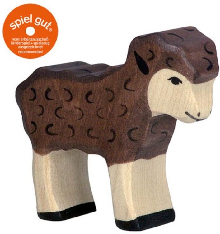 Holztiger Lammetje bruin – Houten Speelfiguur – vanaf 3 jaar