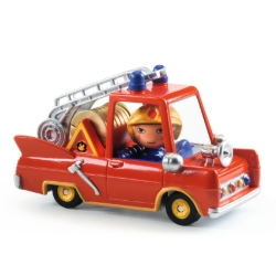 Djeco Kleine brandweerwagen - Crazy Motors speelauto - van 3 tot 9 jaar