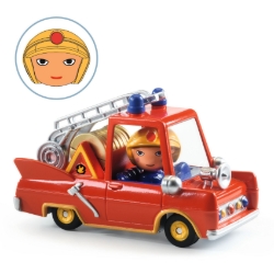 Djeco Kleine brandweerwagen - Crazy Motors speelauto - van 3 tot 9 jaar