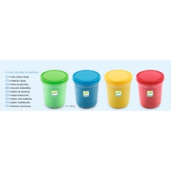 Djeco 4 kleuren - boetseerklei in 4 potjes - vanaf 18 maanden