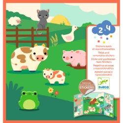 Djeco Boerderijdieren - herbruikbare stickerset - vanaf 18 maanden