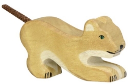 Holztiger Leeuw welp spelend – Houten Speelfiguur – vanaf 3 jaar
