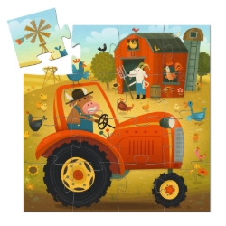 Djeco De tractor - legpuzzel 16 stukjes - vanaf 3 jaar