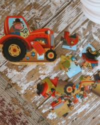 Djeco De tractor - legpuzzel 16 stukjes - vanaf 3 jaar