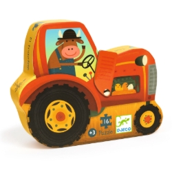 Djeco De tractor - legpuzzel 16 stukjes - vanaf 3 jaar
