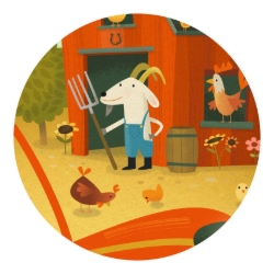 Djeco De tractor - legpuzzel 16 stukjes - vanaf 3 jaar