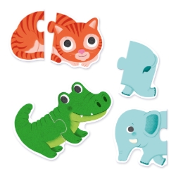 Djeco Dieren - duopuzzel 20 stukjes - vanaf 2 jaar