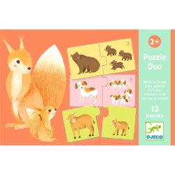 Djeco Babydieren - duopuzzel 24 stukjes - vanaf 2 jaar