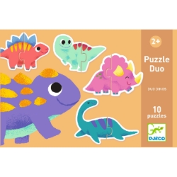 Djeco Dino’s - duopuzzel 20 stukjes - vanaf 2 jaar