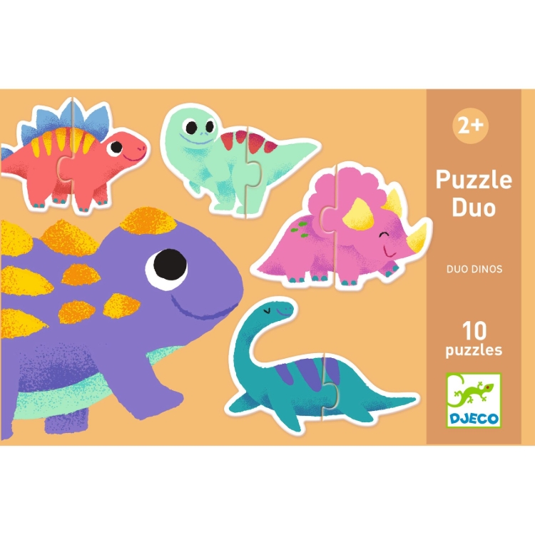 Djeco Dino’s - duopuzzel 20 stukjes - vanaf 2 jaar