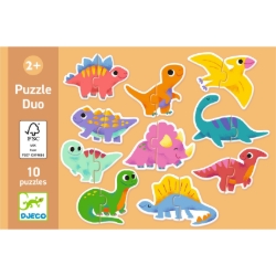 Djeco Dino’s - duopuzzel 20 stukjes - vanaf 2 jaar