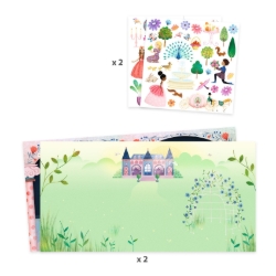 Djeco Leven in het kasteel - herbruikbare stickerset - van 4 tot 7 jaar