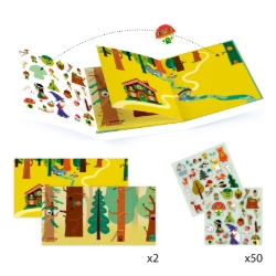 Djeco Het magische bos - herbruikbare stickerset - van 4 tot 7 jaar