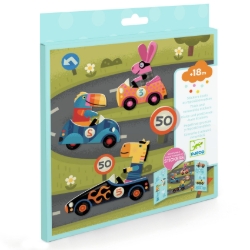Djeco Cars - herbruikbare stickerset - vanaf 18 maanden
