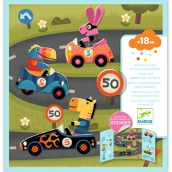 Djeco Cars - herbruikbare stickerset - vanaf 18 maanden