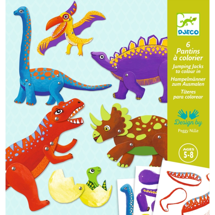 Djeco Dino’s - knutselset beweegbare figuren - van 5 tot 8 jaar