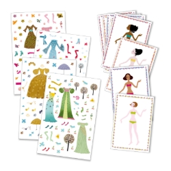 Djeco Jurken door de seizoenen - aankleedstickerset - van 5 tot 8 jaar