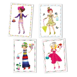 Djeco Mode in het groot - aankleedstickerset - van 5 tot 8 jaar