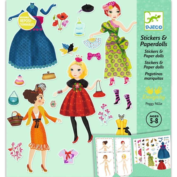 Djeco Mode in het groot - aankleedstickerset - van 5 tot 8 jaar