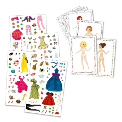 Djeco Mode in het groot - aankleedstickerset - van 5 tot 8 jaar
