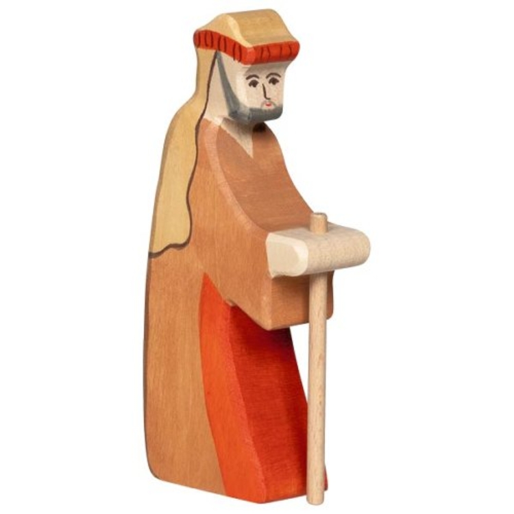 Holztiger Herder met staf – Houten Kerstfiguur – vanaf 3 jaar