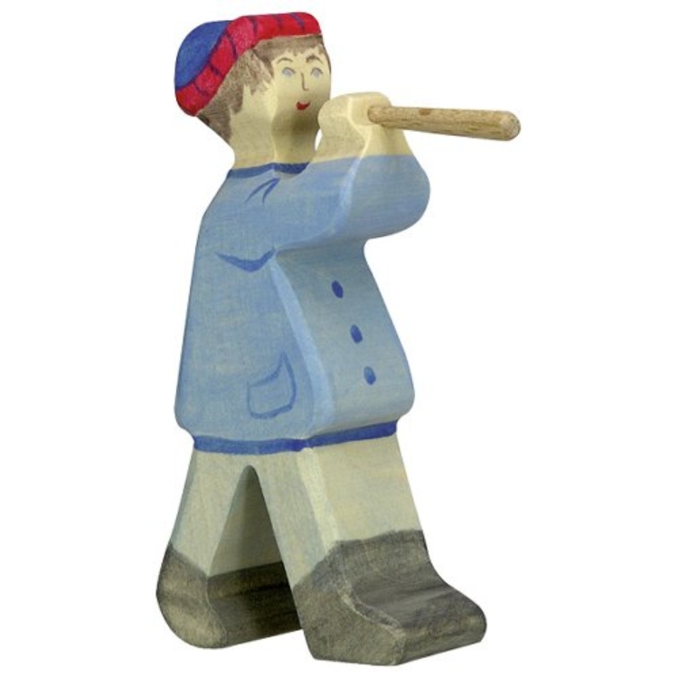 Holztiger Herder met fluit – Houten Kerstfiguur – vanaf 3 jaar
