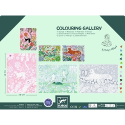 Djeco Wilde dieren - Colouring Gallery - kleurposterset - van 8 tot 99 jaar